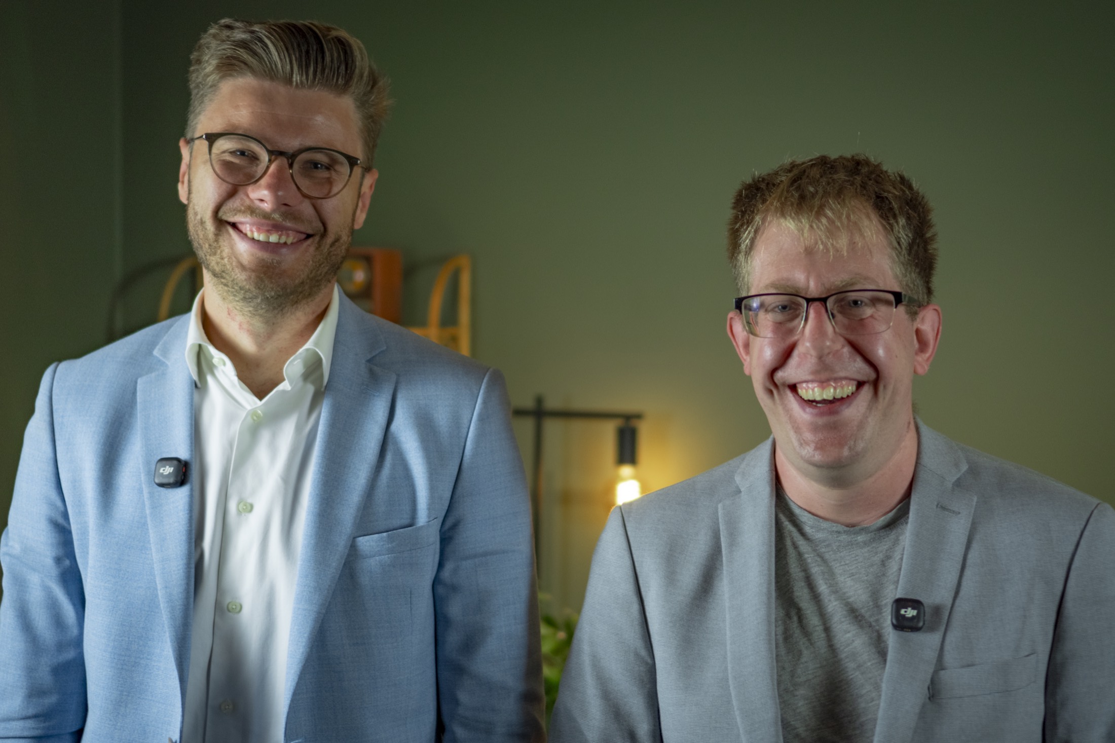 Emiel Kerckaert en Nick Van Campenhout voor de opname